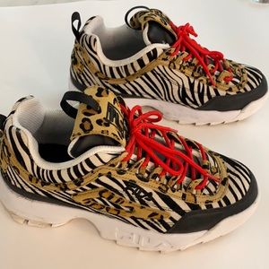 FILA leopard 🐆 + zebra 🦓 patterned sneakers 👟